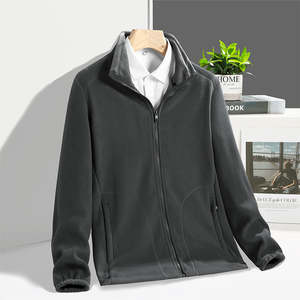 Canvas Zippered Fleece Jacket <b>for</b> <b>Men</b> Winter <b>Thermal</b> <b>Wear</b> <b>for</b> Outdoor Activities-<b>for</b> Hiking and Skiing Warm and Breathable - Product Image 2