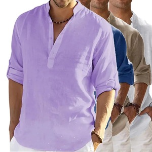 Nuevas camisas informales transpirables al por mayor, camisas de algodón orgánico 100% de alta calidad, diseño personalizado, camisas elegantes para hombres - Product Image 1