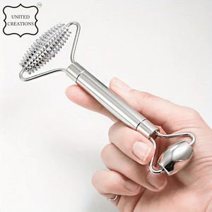OEM Stainless Steel <b>Face</b> Roller Metal Roller Head <b>Massager</b> Textured Facial Roller <b>Massager</b> - Product Image 5