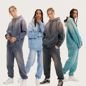 Personnalisé 500 GSM 100% Coton Baggy Polaire Surdimensionné Hoodies Jogger Ensemble Survêtement pour Hommes Respirant Fitness Sportswear D'été - Product Image 3