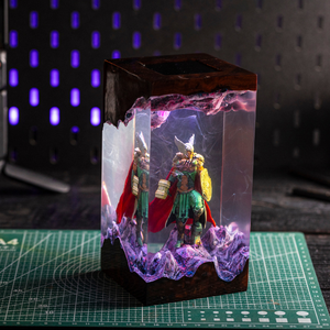 Custom Epoxy <b>Lamp</b>, Epoxy Resin <b>Lamp</b>, Custom Epoxy Resin <b>Lamp</b>, Resin Wood Art <b>Lamp</b>, Custom Night Light, Handmade Gift, Birthday - Product Image 1