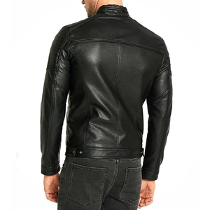 Men Winter Clothing <b>Slim</b> <b>Fit</b> Long Sleeves Leather Fashion <b>Jacket</b> Wholesale Winter Wear Men's Casual Zipper Leather <b>Jackets</b> - Product Image 2
