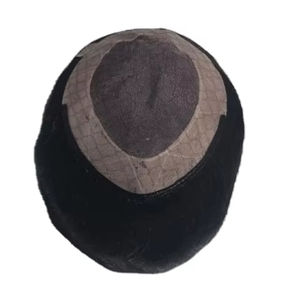 ท็อปเปอร์ผมแท้สไตล์อินเดีย ยี่ห้อ Taz Hair BD Yaki แบบเส้นเดียว สำหรับระบบผมผู้ชายแบบลูกไม้ - Product Image 2