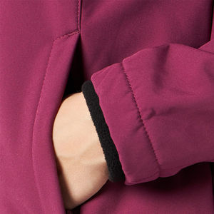 High Quality <b>Waterproof</b> Canvas Softshell Women's Hooded Jacket Solid Color Warm Winter Jacket - Product Image 3