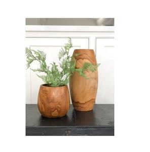 Jarrón artesanal de madera de estilo clásico, tamaño personalizable, jarrón decorativo para el hogar para regalo - Product Image 6