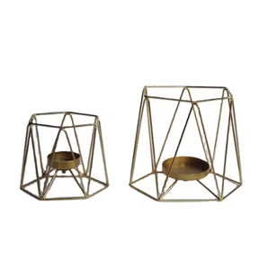 Tendance Design exquis fait à la main finition or bougeoirs décoratifs décor de mariage de noël arrivée chaude - Product Image 6