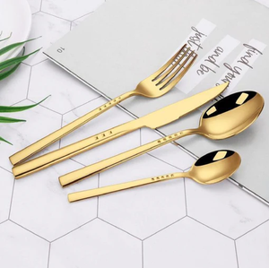 Ensemble de couverts de 72 pièces en acier inoxydable 18/10 de haute qualité, écologique, minimaliste, design, compatible lave-vaisselle, couverts en métal, cadeaux d'affaires - Product Image 5