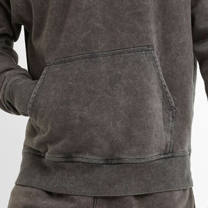 Sweats à capuche délavés à l'acide épais et épais pull surdimensionné en coton mélangé - Product Image 5