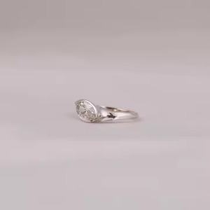 14KT Solid White Gold Conflict-Free Marquise Cut Lab Grown Solitaire Engagement Ring Perfect Birthday Gift for Her - Product Image 4