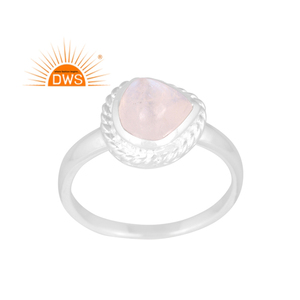 Meilleures ventes Bague empilable en argent sterling fin avec pierre de lune naturelle arc-en-ciel Fabricant de bijoux personnalisés - Product Image 1