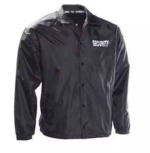 Chaqueta de Seguridad Negra para Hombre de Alta Calidad, Chaqueta Cortavientos de Nailon con Bolsillo, Color Personalizado - Product Image 1