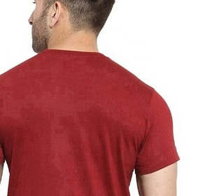 เสื้อยืดแขนสั้นสำหรับผู้ชายเสื้อยืดผ้าคอตตอนสีล้วนเข้ารูปพอดีตัวแห้งเร็ว - Product Image 4