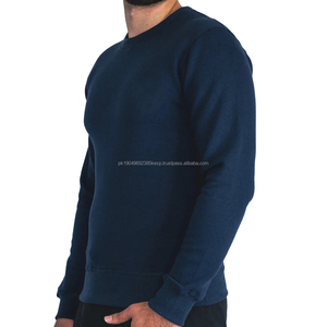 Sudaderas con capucha impresas personalizadas OEM Causal sudaderas Dry-Fit cuello redondo de manga larga de talla grande de punto 100% algodón suéter negro de los hombres - Product Image 2
