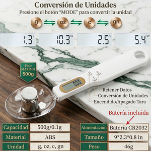 Bilancia Digitale da Cucina di Alta Precisione, da 0,1g a 500g, Dispositivo di Misurazione Elettronico a Batteria per Uso Domestico - Product Image 5