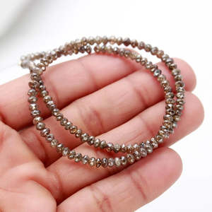 Perles de diamant facettées de haute qualité, forme de boule champagne, élégantes et luxueuses - Product Image 2