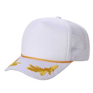 Casquette de camionneur bleue pour enfants, 6 panneaux, maille brodée, visière décontractée, printemps-été, unisexe - Product Image 4