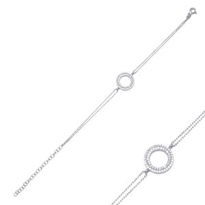 Trendy Hollow Round Design Handmade 925 Sterling <b>Silver</b> <b>Charm</b> <b>Bracelet</b> Wholesale Turkish Jewelry - Product Image 3