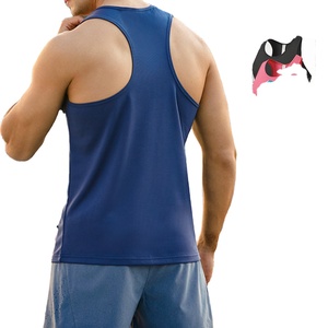 OEM Custom Lightweight Men's Tank Top Vest Singlet H-<b>Back</b> Gym Wear Quick Dry Mesh Polyester for Running Training Wholesale - Product Image 3