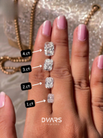 Anillo con Diamante Suelto Cultivado en Laboratorio de 4.00 Ct, Corte Cojín, Certificado IGI, Color E, Claridad VVS-VS, Dvars Diamond DLC-17