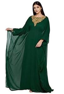 Vestido Largo Maxi Tipo Kaftan Dubai de ANIIQ para Mujer, Estilo Farshad, con Mangas Largas, Crepé, Modesto, Étnico, para Novia, Fiesta de Noche, Boda - Product Image 6