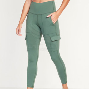 เลกกิ้งออกกำลังกายของผู้หญิงผลิตจากผ้าสแปนเด็กซ์/ โพลีเอสเตอร์ - Product Image 2