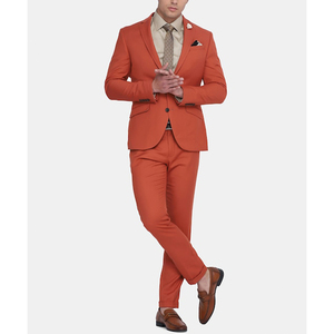 Traje de boda de 3 piezas de lujo de calidad Premium para hombre, conjunto de traje de oficina de negocios de Color sólido ajustado a la moda, chaqueta para hombre, esmoquin, ropa de fiesta - Product Image 3