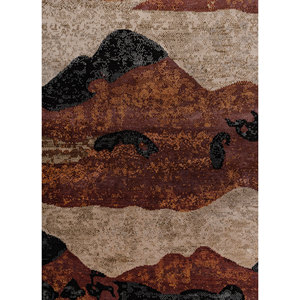 Whispers Desert Beige <b>Brown</b> Hand Knotted <b>Wool</b> Bamboo Silk Rugs Classic Rectangle AKWB-9068 for Home Use Abstract Hallway - Product Image 3