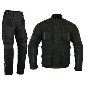 Veste de moto et pantalon cargo imperméable unisexe en tissu résistant aux chocs et coupe-vent pour la course et les trajets quotidiens - Product Image 1