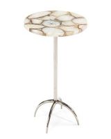 Table d'appoint ronde en bois fossile pétrifié Pierre précieuse Table d'appoint de salon, table d'appoint pétrifiée, table basse pétrifiée