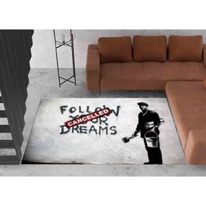Tapis graffiti Banksy : Tapis d'appoint antidérapant « Rêves Annulés », tapis en chenille - Product Image 2