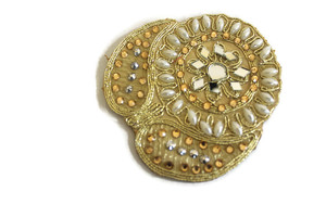 Embellissement de vêtements traditionnels indiens appliques de broderie appliques perles Patch pierres pour la décoration de robe de mariée - Product Image 4