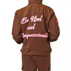 Sudaderas con capucha lisas Tela polar Peso pesado 52% Algodón Ropa de calle Diseño personalizado Sudadera con capucha para hombre - Product Image 5