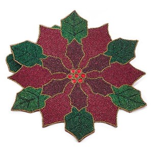 Embroidery Beaded <b>Placemat</b> Accessories Embroidery Hoop Beads Seed Beads <b>Placemat</b> From India Handmade <b>Placemat</b> - Product Image 1