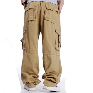 Ohsisa 2025 – Pantalon long décontracté pour homme, multi-poches, en coton, coupe large, taille élastique, grande taille - Product Image 2