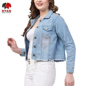 Chaqueta Vaquera para Mujer, Diseño Personalizado, Ropa Casual, Tela Transpirable de Primera Calidad, Servicios OEM y ODM Disponibles, Venta al por Mayor - Product Image 5
