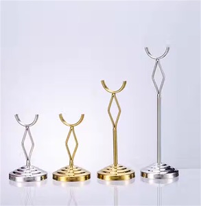 ที่ใส่การ์ดสีทองสุดชิคขาตั้งจอแสดงผลแบบทันสมัยสำหรับงานแต่งงานตกแต่งบ้านหรือจัดระเบียบนามบัตรทุกวัน - Product Image 2