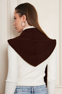 ผ้าพันคอไหมพรมเนื้อนุ่มสำหรับผู้หญิง ให้ความอบอุ่น มีสไตล์ และสวมใส่สบาย ดีไซน์ทันสมัย เหมาะสำหรับฤดูใบไม้ร่วงและฤดูหนาว รับผลิตแบบ ODM OEM - Product Image 5