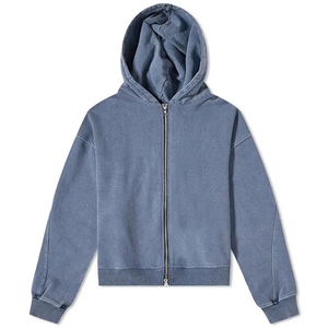 Sudaderas con Capucha y Cremallera Bordadas con Lavado Ácido de Alta Calidad para Hombre, Nuevo Diseño, Transpirables, de Algodón Grueso, para Invierno, con Estampado de Piedra - Product Image 5