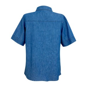 เสื้อยีนส์สำหรับเด็กผู้หญิงเสื้อยีนส์คอปกพับลงสีฟ้า - Product Image 2