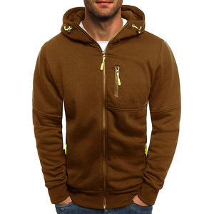 Sudadera con capucha de vellón con cremallera para hombre con bordado 3D Estampado DTG sólido Ropa cómoda duradera Diseño OEM personalizado y bolsillo frontal - Product Image 4