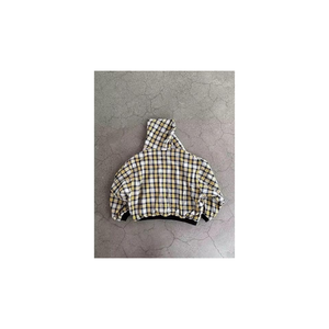 Chaqueta con Capucha Negra para Hombre, Forro a Cuadros, Resistente al Viento, Informal, para Otoño, Corte Regular, Tejido de Poliéster - Product Image 3