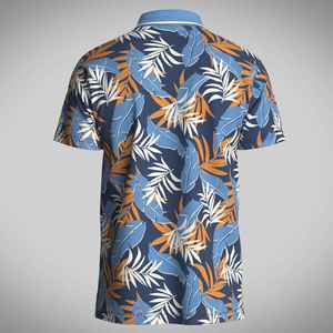 100% algodón personalizado para Polo antiarrugas nuevo estampado de sublimación personalizado patrón sólido Jersey de talla grande manga corta de punto - Product Image 4