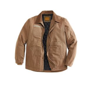 Chaqueta de trabajo de algodón con cremallera de alta calidad con cuello vuelto Dos bolsillos Moda de trabajo para mecánicos - Product Image 3