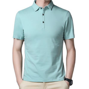 Camisa Polo de Verano para Hombre, Informal, de Seda Helada, con Patrón Liso, Fresca, para Negocios - Product Image 4