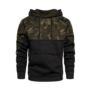 Wholesale Custom Made Mens Camouflage Printed Pullover Clorblock Hoodies Hoose Casual Running Hooded <b>Fleece</b> <b>Sweatshirts</b> - Product Image 3
