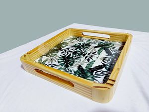 Alta demanda MDF y Meena Impreso Bandeja de servicio hecha a mano para bodas y ocasiones especiales Uso DE LA India por artesanía hecha a mano - Product Image 3