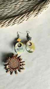 Handmade 100% Premium Quality Natural Buffalo Horn <b>Earrings</b> Eco-Friendly Natural Crafts - Product Image 3