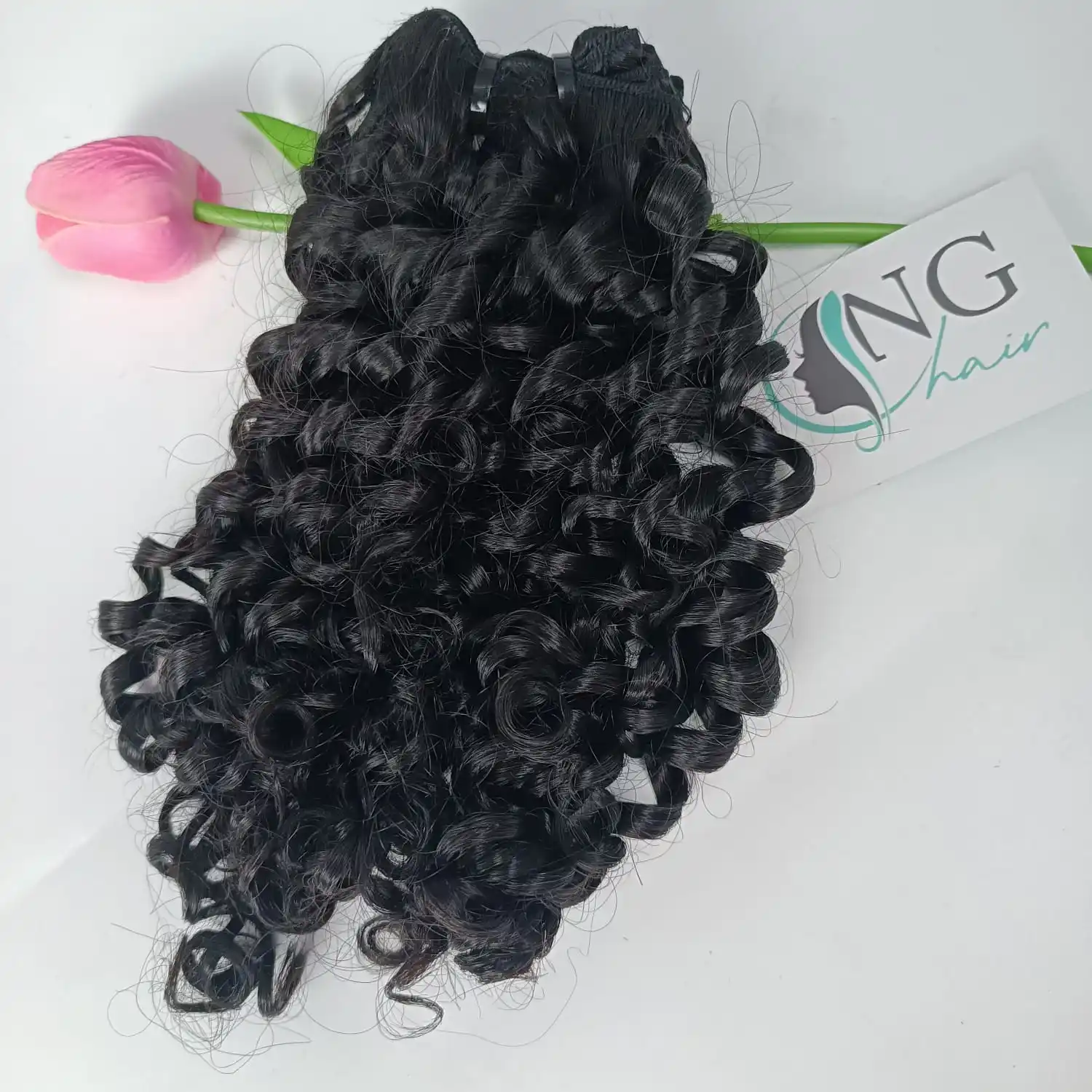 Produk Nguyen Top pilihan pelanggan PIXIE rambut tenun hitam keriting cocok warna pewarna kualitas mentah
