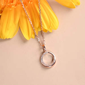 NOVAMART Fine Geometric Silver <b>Titanium</b> Pendant <b>Chain</b> with Bohemian Vintage Style Trendy Rhodium & Gold Plated for Gift Wholesal - Product Image 2