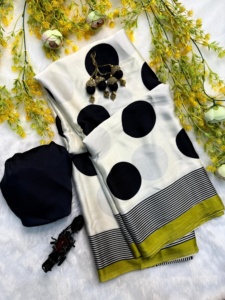 Saree fantaisie semi Gajji saree lourd avec chemisier fleur premium creap saree en soie - Product Image 2